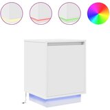 Maison Chic Nočna omarica - Nočna miza z LED svetili bela 38x34x50 cm, (21688517) Cene