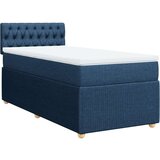 vidaXL Box spring postelja z vzmetnico modra 80x200 cm blago, (21306846) | Shoptok.si