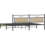 Metalni okvir kreveta bez madraca boja hrasta sonome 200x200 cm | shoptok.hr