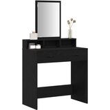 Toaletna stolica Crni hrast MDF i staklo 79 x 41 x 140 cm | shoptok.hr