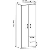Hanah home Ormar Vespera 2, 60x171.8x45 cm, Bijeli | Eponuda.ba