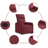  Naslonjač na podizanje od tkanine crvena boja vina | shoptok.hr