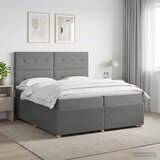  Boxspring krevet s madracem Tamnosiva 200 x 200 cm Tkanina | shoptok.hr