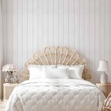  Tapeta - Vertical Lines - White background with a delicate wood pattern vertically. 50x1000 Premium | shoptok.hr