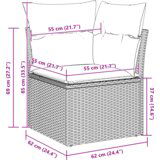  12 delni vrtni set za sofa z blazinami Bež Poly Ratan Acacia | Shoptok.si