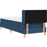 Postelja z vzmetnico z vzmetnico Modra 80 x 200 cm blago, (5000127024) | Shoptok.si