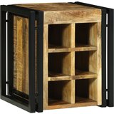 vidaXL Stalak za vino 34.5 x 35 x 39 cm Čvrsto drvo Hrapavo drvo manga | shoptok.hr
