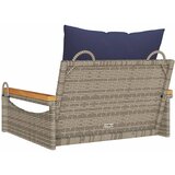  Klupa za ljuljanje s jastucima siva 63x62x40 cm od poliratana | shoptok.hr
