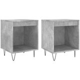  Noćni ormarići 2 kom boja betona 40x35x50 cm konstruirano drvo | shoptok.hr