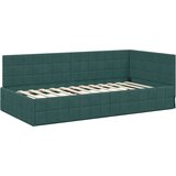 vidaXL Kutni okvir kreveta Tamnozelena 100 x 200 cm Baršun | shoptok.hr