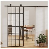  Klizna vrata od stakla ESG i aluminija 76 x 205 cm crna | shoptok.hr