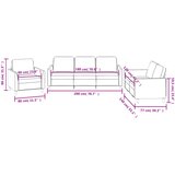 3-dijelni set sofa s jastucima boja cappuccina od umjetne kože | shoptok.hr