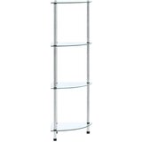 vidaXL Polica 4-nadstropna prozorna 30x30x100 cm kaljeno steklo, (21008447) | Shoptok.si