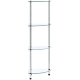 vidaXL Police s 4 razine prozirne 30 x 30 x 100 cm od kaljenog stakla | shoptok.hr