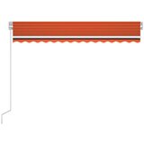 Tenda na ručno uvlačenje LED 350 x 250 cm narančasto-smeđa | shoptok.hr