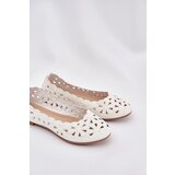 EVENTO Boto Perforated Children's Ballerinas With Glitter White Zindira | Shoptok.si
