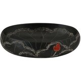 Nadgradni umivaonik crni ovalni 59x40x15 cm keramički | shoptok.hr