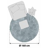 XXXL Preproga Fluffy, Ø 160cm, Modra | Shoptok.si