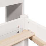 vidaXL Krevet s regalom za knjige bez madraca bijeli 90x200cm borovina | shoptok.hr