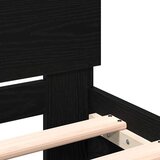  Okvir kreveta s uzglavljem Crni hrast 203 x 185 x 70 cm - Crni hrast 180 x 200 cm | shoptok.hr