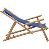  Ležaljka od bambusa i platna modra | Eponuda.com