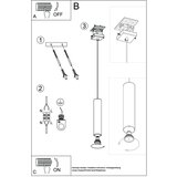  Obesna svetilka LAGOS 1 krom, (21347550) | Shoptok.si