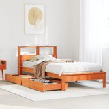 vidaXL Krevet s regalom za knjige bez madraca 90 x 200 cm od borovine Cijene