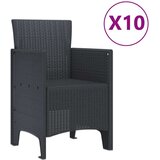  Komplet za jedilnico v vrtu 11 pcs Antracit Polt rattan, (5000045481) | Shoptok.si