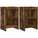  Noćni ormarići 2 kom. Dimljeni hrast 40 x 30 x 60 cm | shoptok.hr