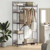 ormar s policom Crna 101 x 43 x 188 cm Čelik