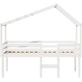  Visoki krevet s krovom bijeli 90 x 200 cm od masivne borovine | Eponuda.com