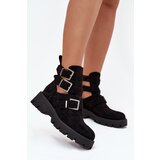 Boto Women's ankle boots with straps and silver clips Black Helisse | shoptok.hr