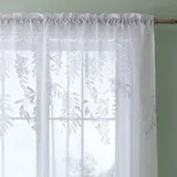 Bela prosojna zavesa 140x137 cm Wisteria –
