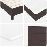 Box Postelja z vzmetnico z vzmetnico Temno rjava 120 x 190 cm blago, (5000127351) | Shoptok.si