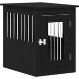 vidaXL Pohištvo za pasji boks črn hrast 62x45x59 cm inženirski les | Shoptok.si