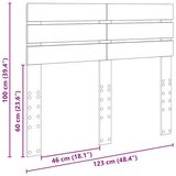  Uzglavlje s uzglavljem Sonoma hrast 120 cm Konstruirano drvo | shoptok.hr