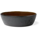 Črna keramična skleda z notranjo glazuro v oker barvi Mensa, premer 18 cm