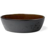 Bitz crni pladanj od kamenine s oker unutarnjom stranom Mensa, promjer 18 cm cijene