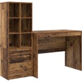 vidaXL Radni Stol s Pohranom Staro drvo Konstruirano drvo | shoptok.hr