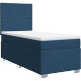  Krevet s oprugama i madracem plavi 90 x 200 cm od tkanine | shoptok.hr