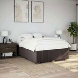 vidaXL Okvir za krevet bez madraca tamnosmeđi 140 x 190 cm od tkanine | shoptok.hr