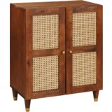 vidaXL Strani šal Rjava 60 x 33 x 75 cm Trdnina mango lesa | Shoptok.si