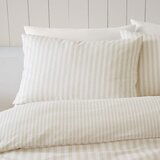 Catherine Lansfield Bež/kremno bela podaljšana flanelna posteljnina za zakonsko posteljo 230x220 cm Stripe – | Shoptok.si