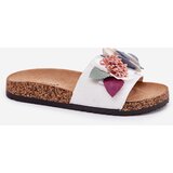 Boto Women Slippers With Flowers On Cork Platform White Zinrosa | ePonuda.com