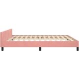  Posteljni okvir z vzglavjem roza 160x200 cm žamet, (20904819) | Shoptok.si