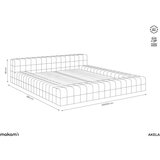 Makamii Tapecirani bračni krevet s podnicom 140x200 cm u boji lavande Akela – | shoptok.hr