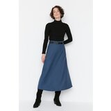 Trendyol Indigo Waist Belt Woven Skirt Cene