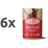 Carnilove Dog Adult konzerva, pate - jagnjetina in divja svinja - 400 g 6 x 400 g | Shoptok.si