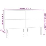  LED uzglavlje tamnoplavo 200x5x118/128 cm od tkanine | Eponuda.ba