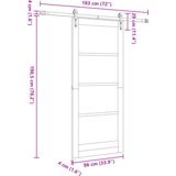 vidaXL klizna vrata s hardverom set bijela 86x198.5 cm čvrsta drvo bor | shoptok.hr